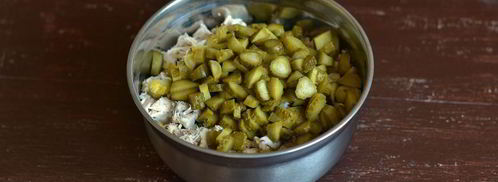 оливье с курицей. Шаг 6