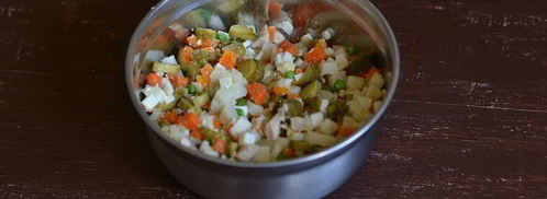 оливье с курицей. Шаг 8