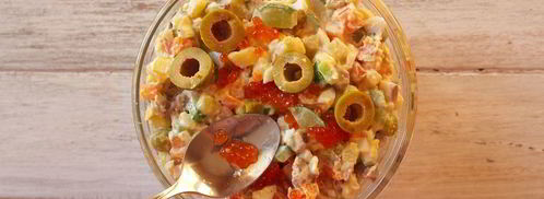 оливье с языком. Шаг 6