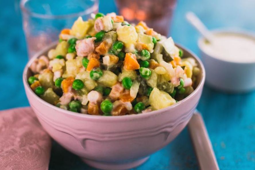 Рецепт постного салата оливье