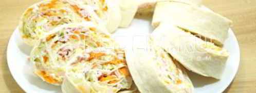 закуска оливье-рулет. Шаг 12