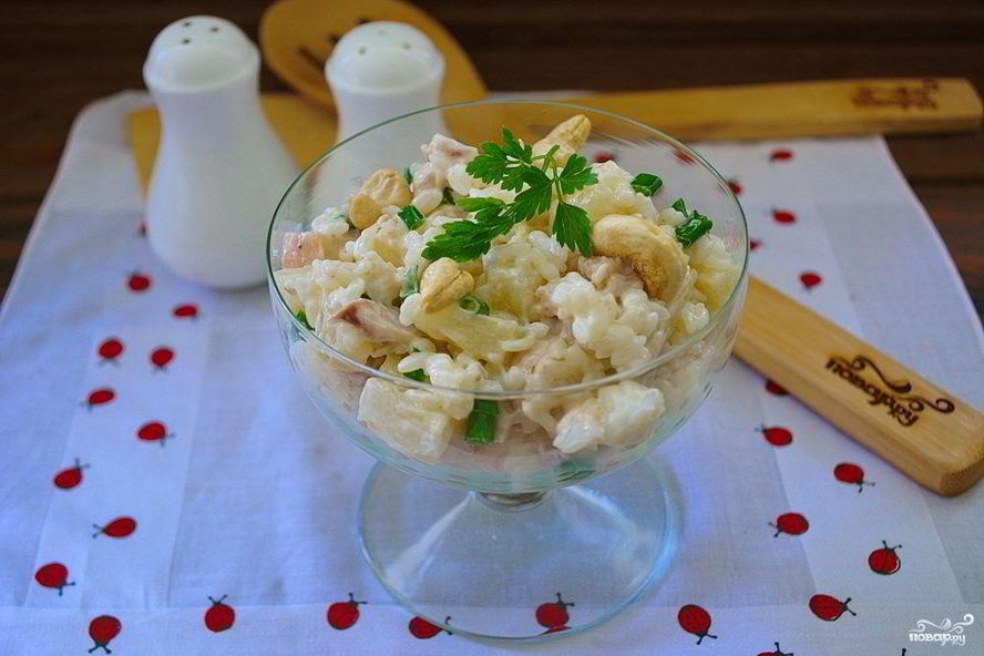 Рецепт рисовый салат с курицей