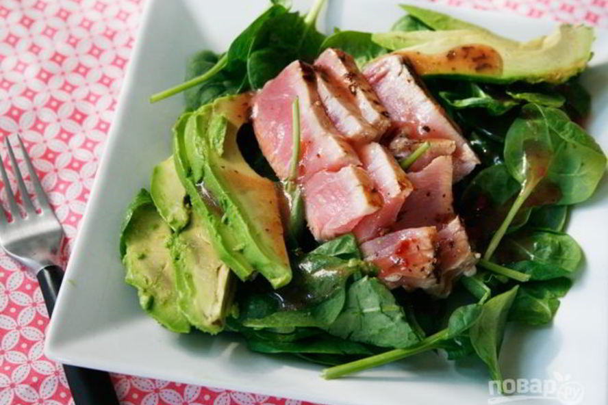 Рецепт салат из авокадо с тунцом