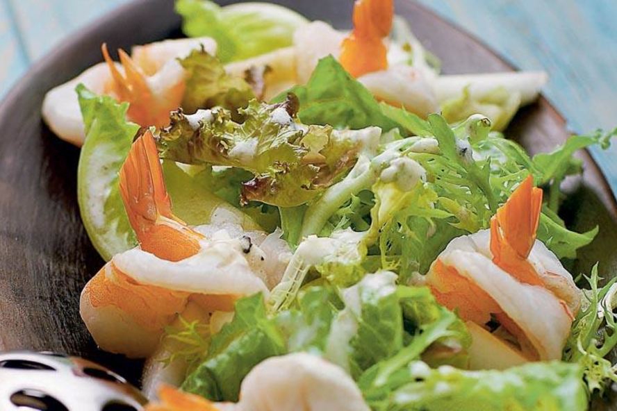 Рецепт салата иза креветка с дынея и авокадо