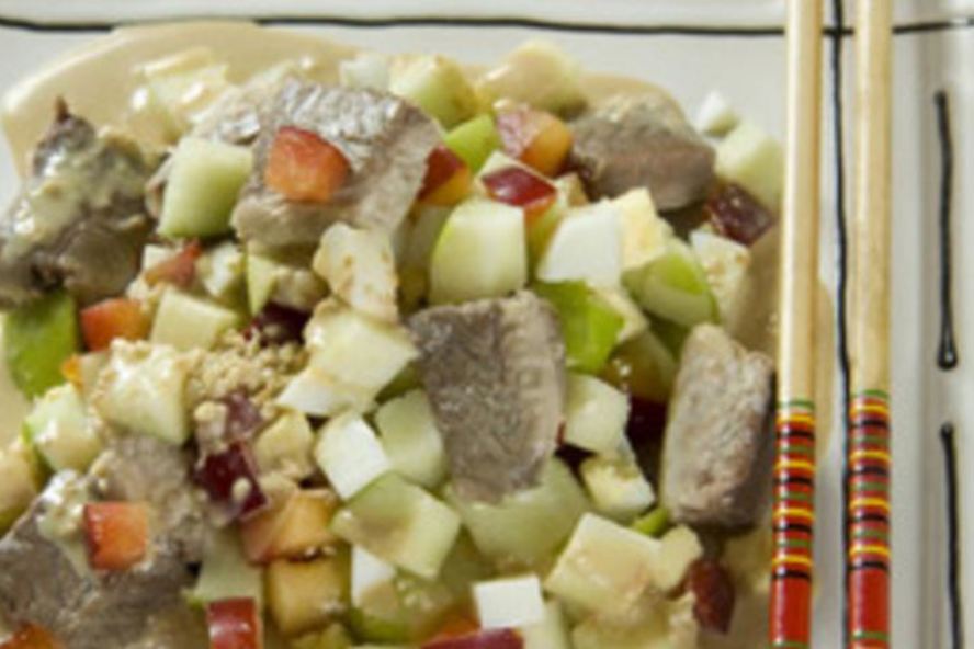 Рецепт салат из рыбы с фруктами