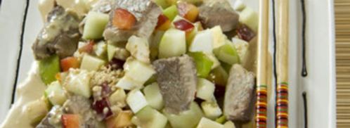 салат из рыбы с фруктами. Шаг 4