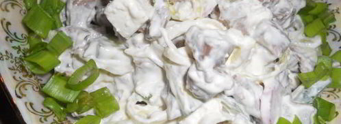 салат из языка с брынзой. Шаг 8