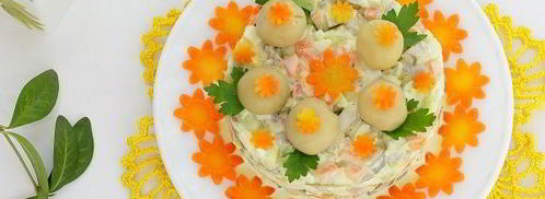 салат лесная поляна с грибами. Шаг 10