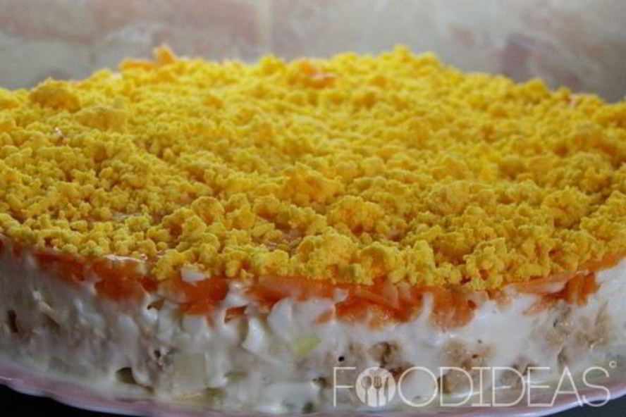 Рецепт салат мимоза с рисом