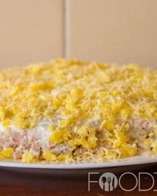 Салат Мимоза с сардиной