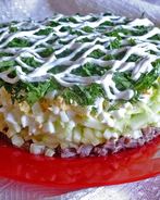 Салат Мужской каприз с огурцом