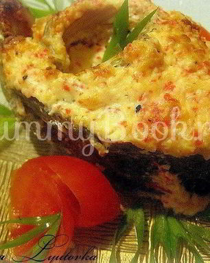 Форель под крабовой шубкой