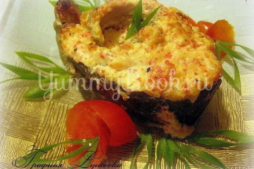 Рецепт форель под крабовой шубкой