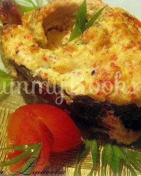 Форель под крабовой шубкой