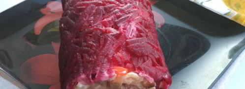 рулет селедка под шубой. Шаг 4