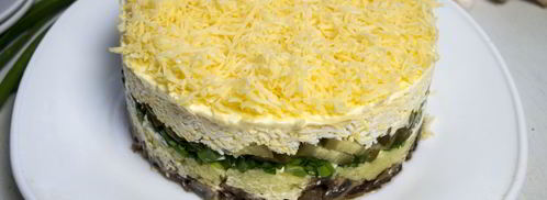 салат грибы под шубой. Шаг 11