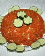 Салат Лисичка под шубой с селедкой