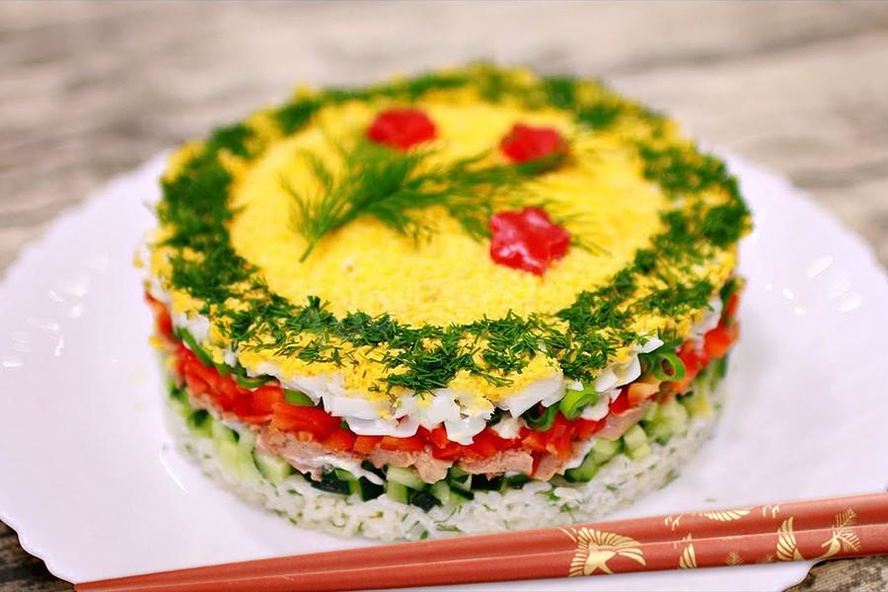 Рецепт салат печень трески под шубой