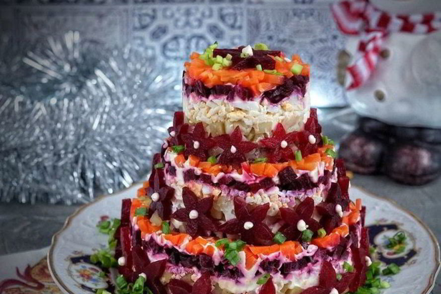 Рецепт салат-торт селедка под шубой