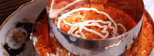 салат-торт селедка под шубой. Шаг 14