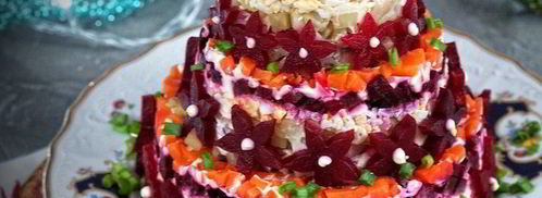 салат-торт селедка под шубой. Шаг 19