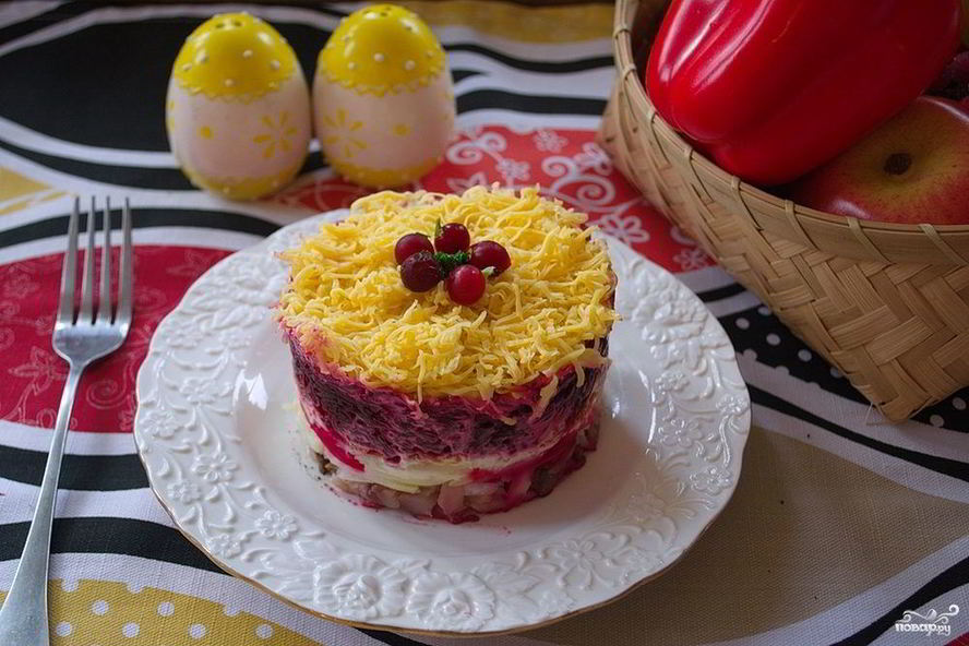 Рецепт селедка под шубой порционная