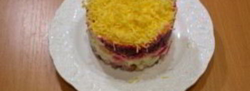 селедка под шубой порционная. Шаг 7