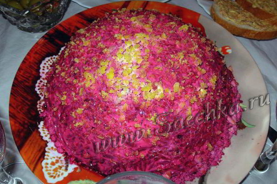 Рецепт селедка под шубой с яйцом