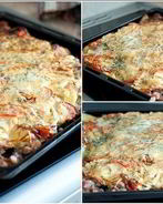 Запеченное мясо под шубой