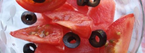 салат с арбузом и помидорами август. Шаг 7