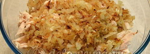 салат с блинами и курицей. Шаг 3