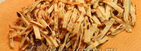 салат с блинами и курицей. Шаг 5