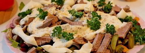 салат с говядиной и фасолью. Шаг 11