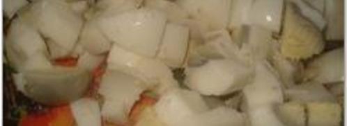 салат с копченой горбушей и морским коктейлем. Шаг 3