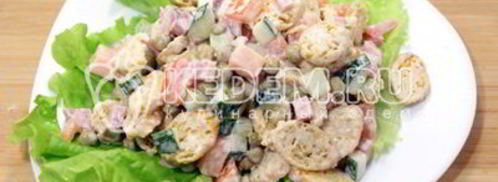 салат с сухариками праздничный. Шаг 4