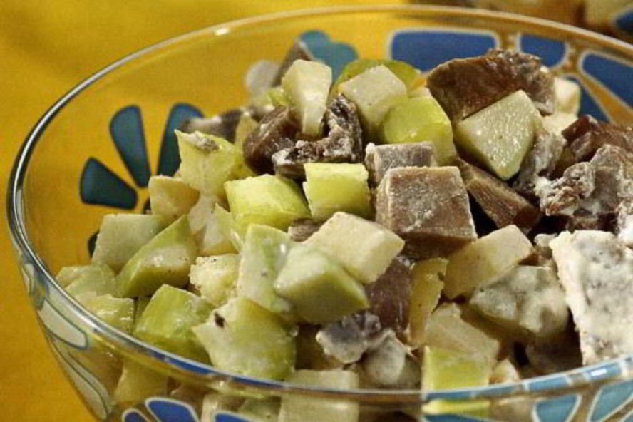 Рецепт салат со свиным языком