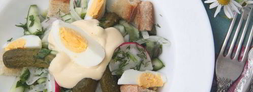 русский летний салат в стиле цезарь. Шаг 11