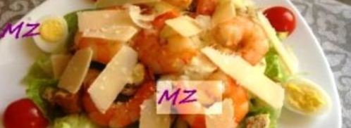 салат цезарь с креветками. Шаг 8