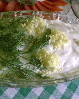 Салатик слоеный с курицей