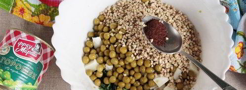 весенний салат с горошком. Шаг 4