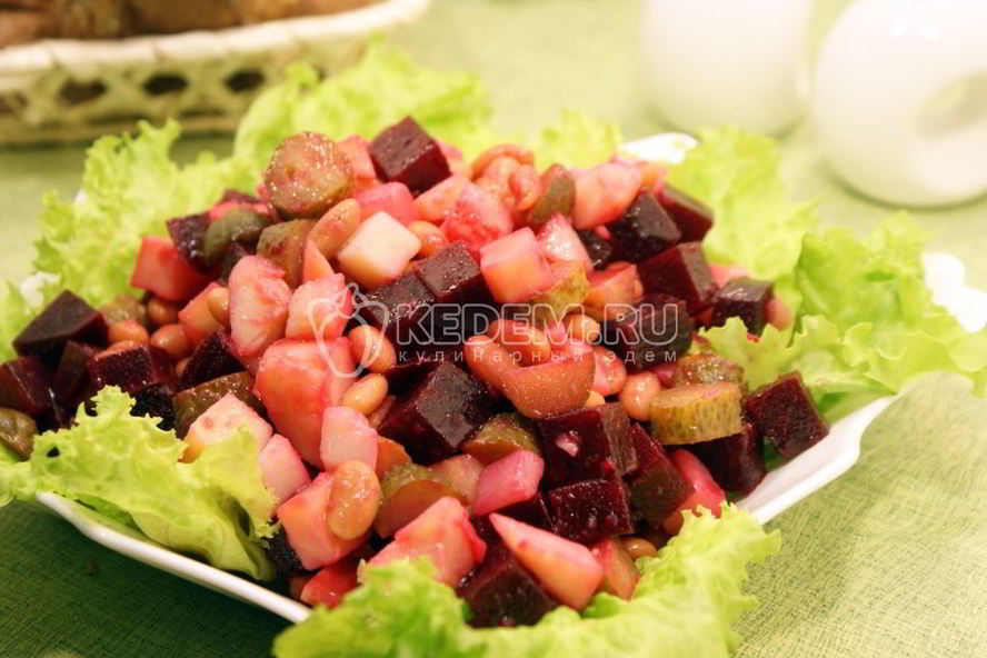 Рецепт винегрет с фасолью