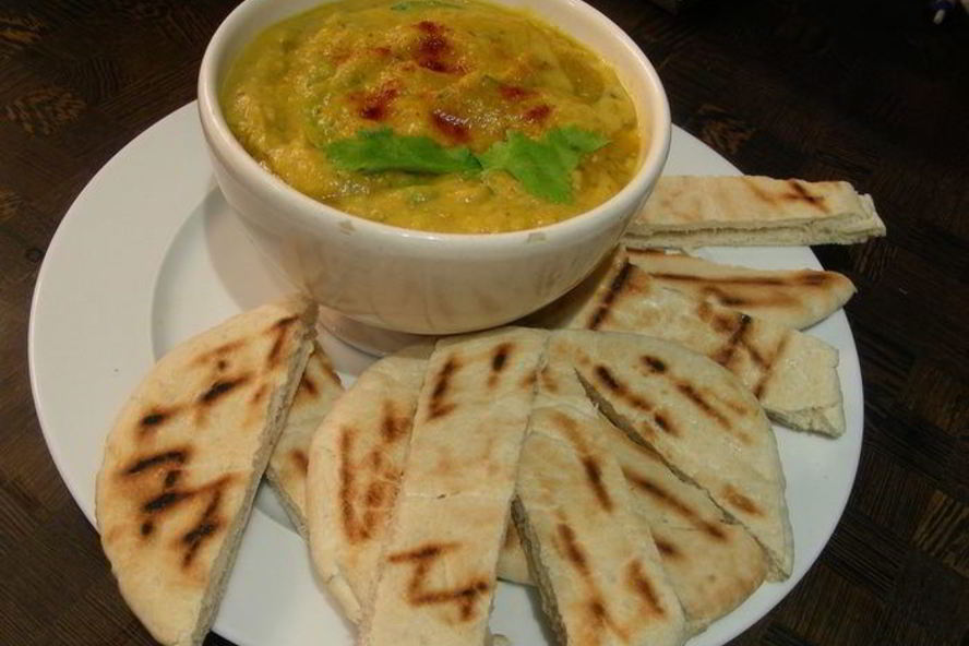 Рецепт дип из запеченных баклажанов, перцев и кинзы