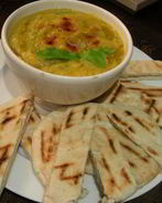 Дип из запеченных баклажанов, перцев и кинзы