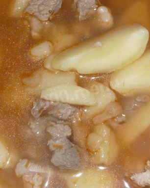 Картофельный соус с мясом