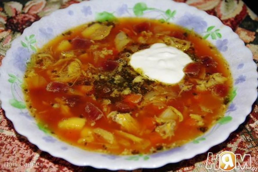 Рецепт борщ кубиком