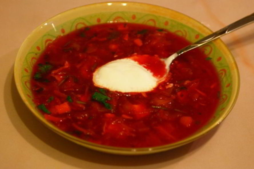 Рецепт борщ на курином бульоне