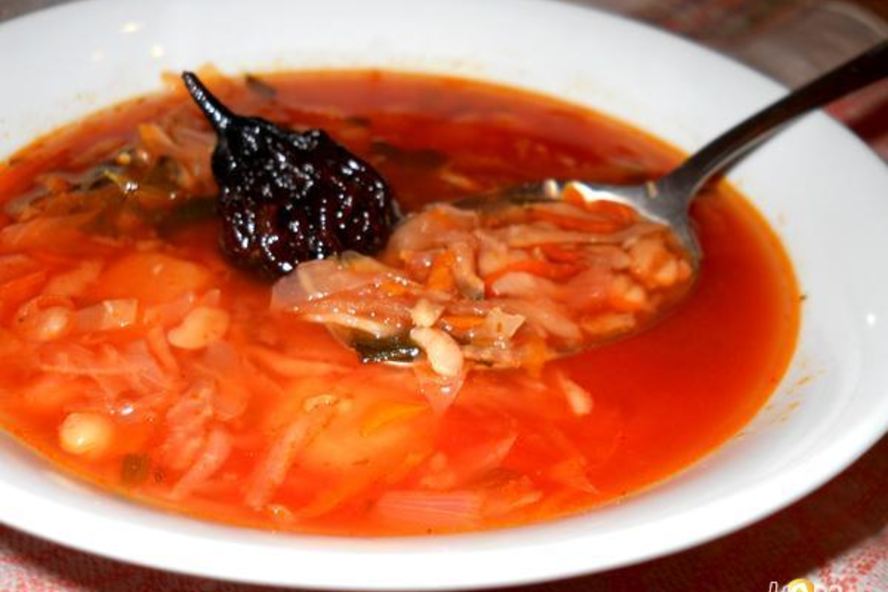 Рецепт борщ постный с килькой и грушами