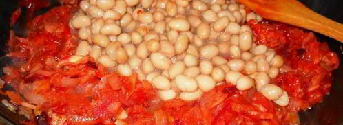 борщ постный с килькой и грушами. Шаг 6