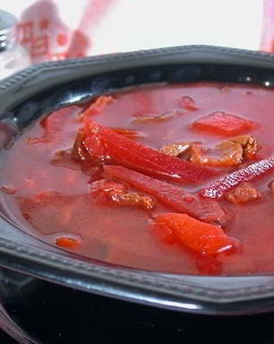 Борщ с белыми грибами