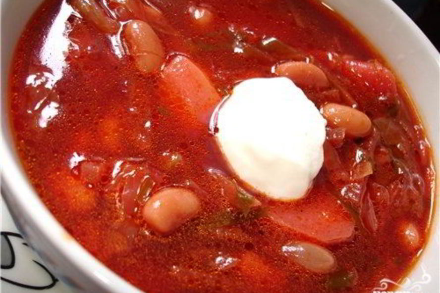 Рецепт борщ с фасолью в мультиварке